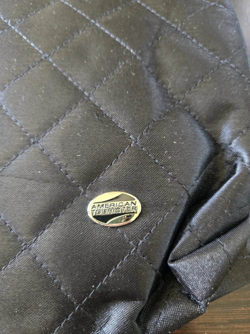 American Tourister Black Quilted Cosmetic Pouch